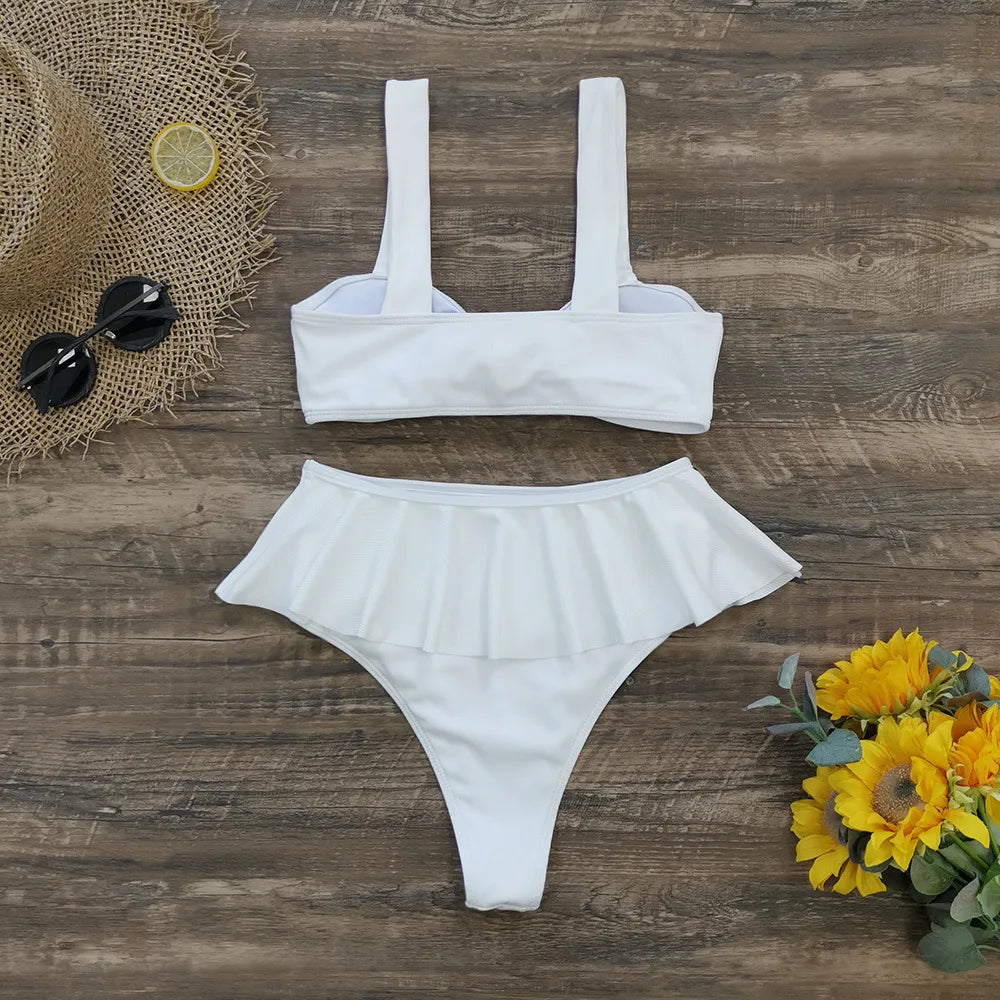 JSN Solid Color Swimsuit Women