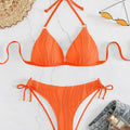 Solid Sleeveless Split Bikini