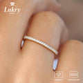 Lnkry 925 Sterling Silver Moissanite Full Eternity Ring