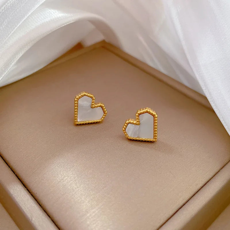 Ramos Heart-Shaped Stud Earrings