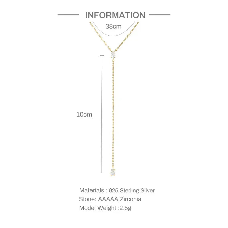 Sterling zircon pendant