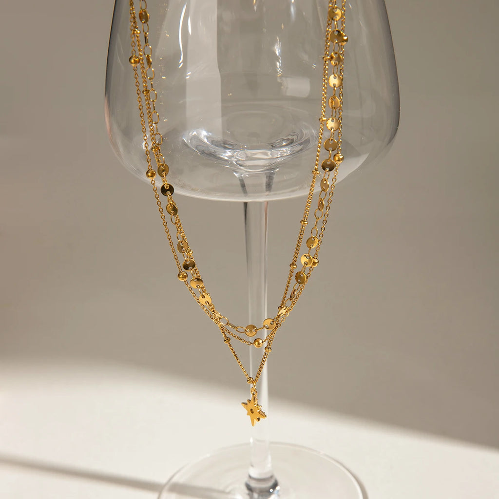 Gold layered necklace