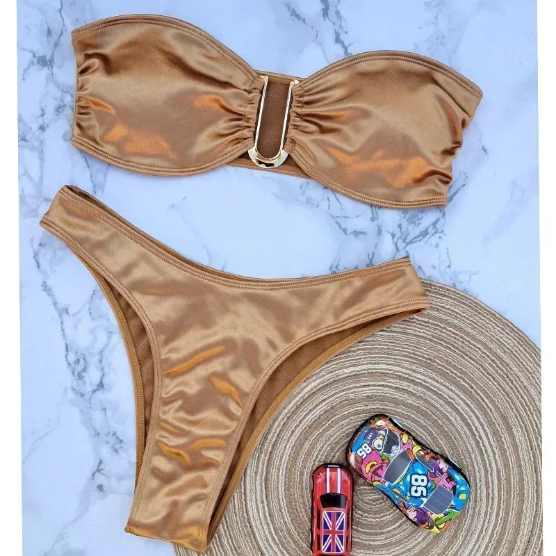 High-Waist Push-Up Bikini