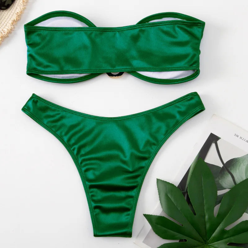 High-Waist Push-Up Bikini