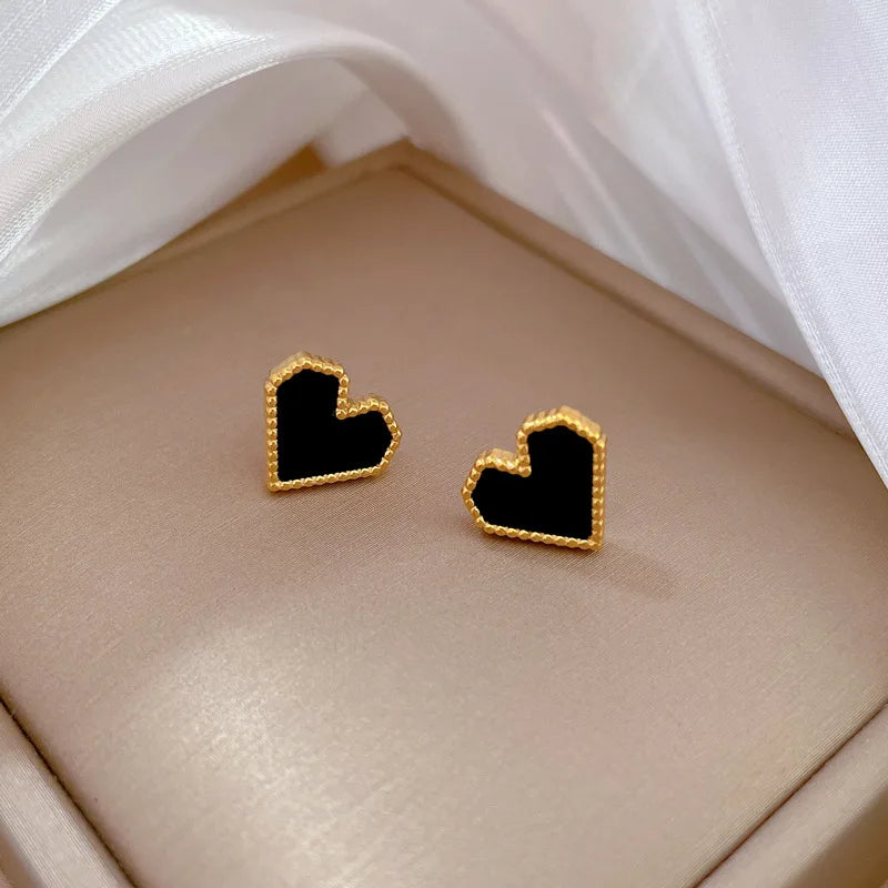 Ramos Heart-Shaped Stud Earrings