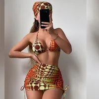 Women’s Solid Applique Bikini Set