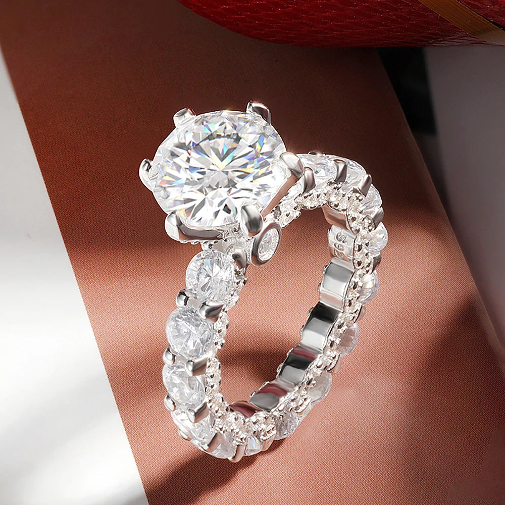 Sterling Silver Moissanite Ring