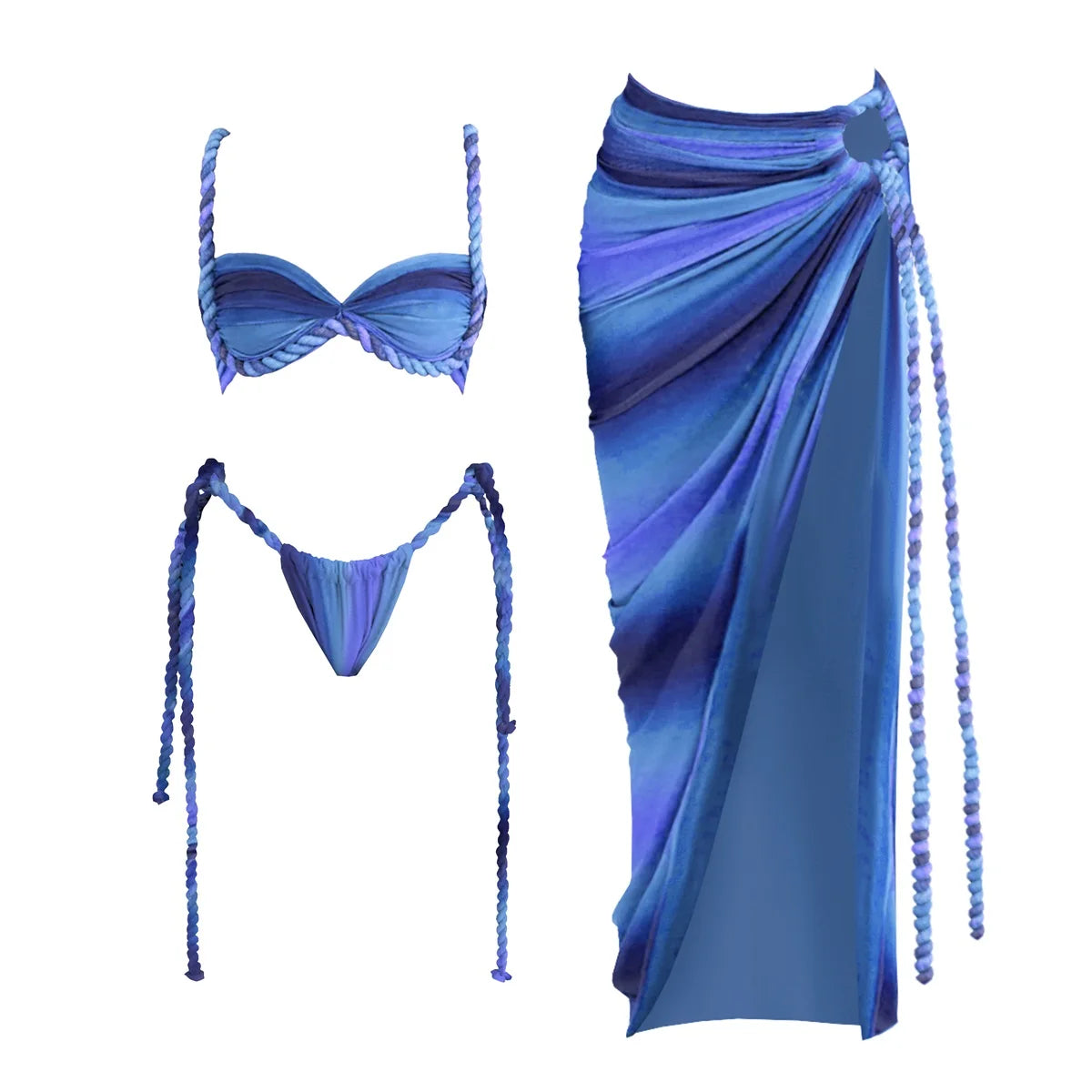 Crochet Bikini Women Swimsuit Sexy Swimwear Halter