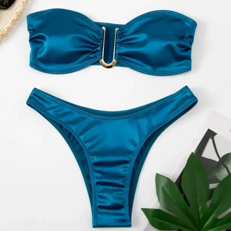 High-Waist Push-Up Bikini