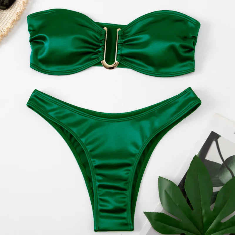 High-Waist Push-Up Bikini