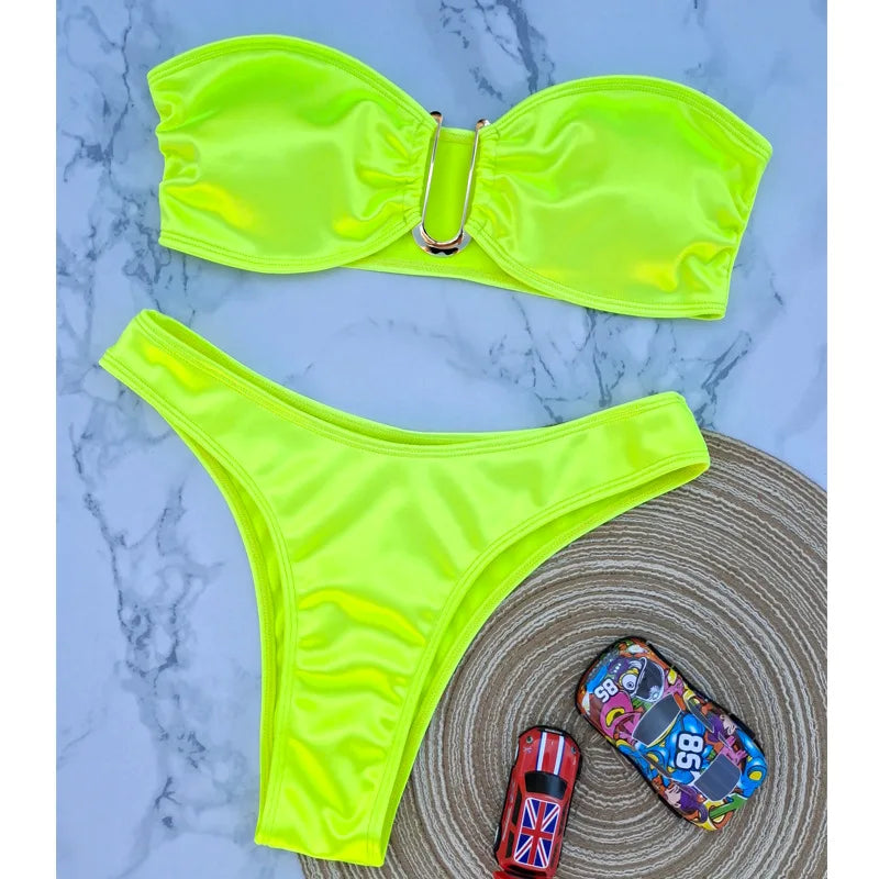 High-Waist Push-Up Bikini