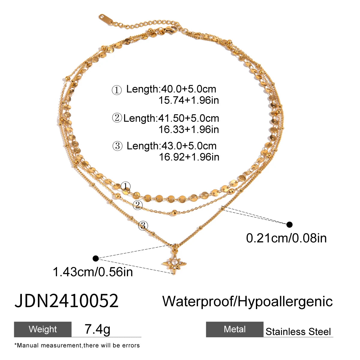 Gold layered necklace