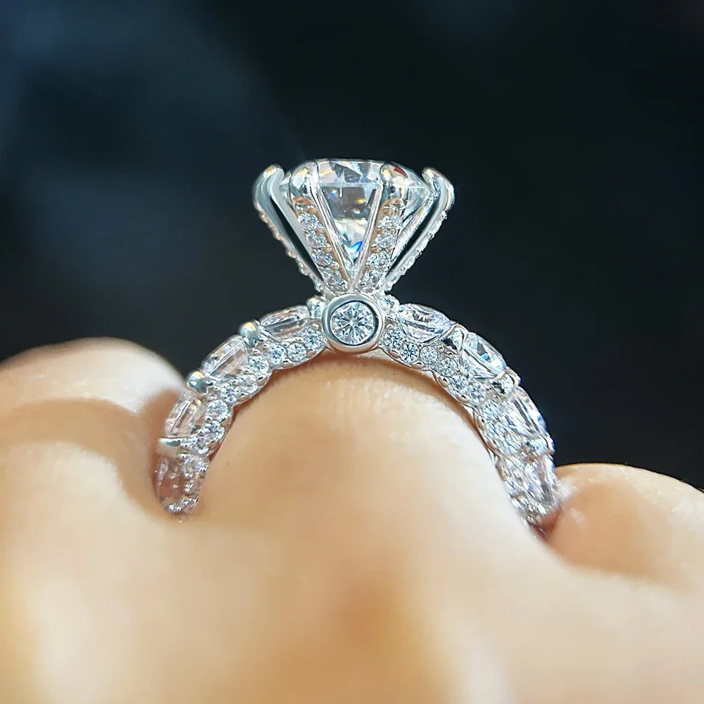 Sterling Silver Moissanite Ring