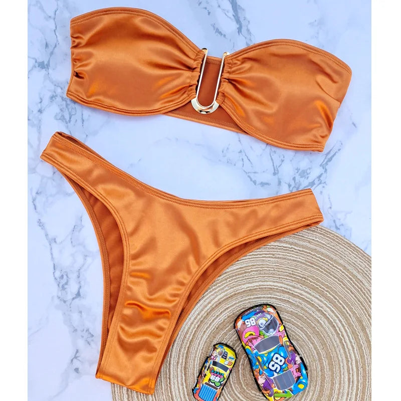 High-Waist Push-Up Bikini
