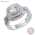 Newshe 925 Sterling Silver Bridal Ring Set