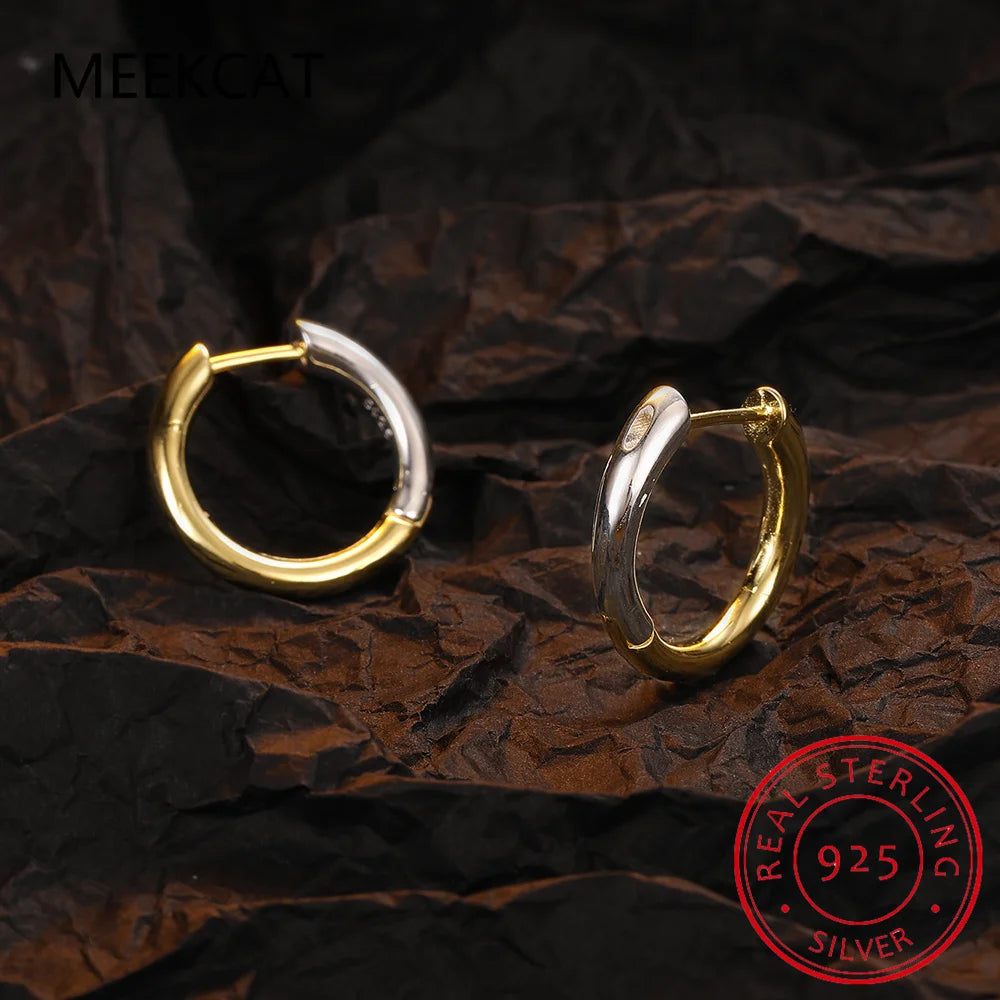 Sterling zircon hoops