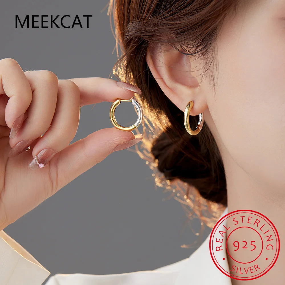 Sterling zircon hoops