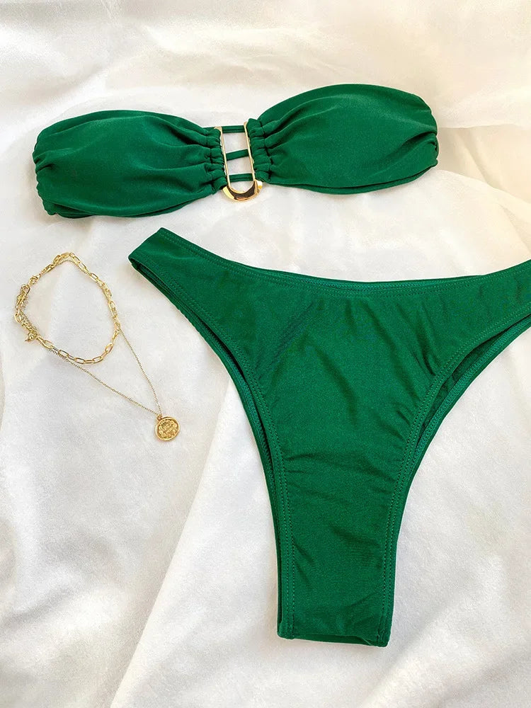 High-Waist Push-Up Bikini