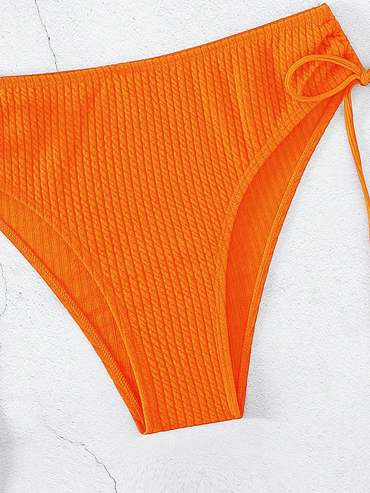 High-Waist Solid Bikini