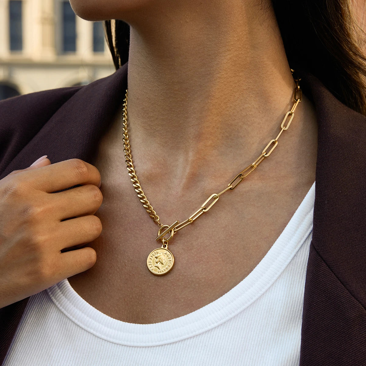 Trendy Geometric Pendant Necklace