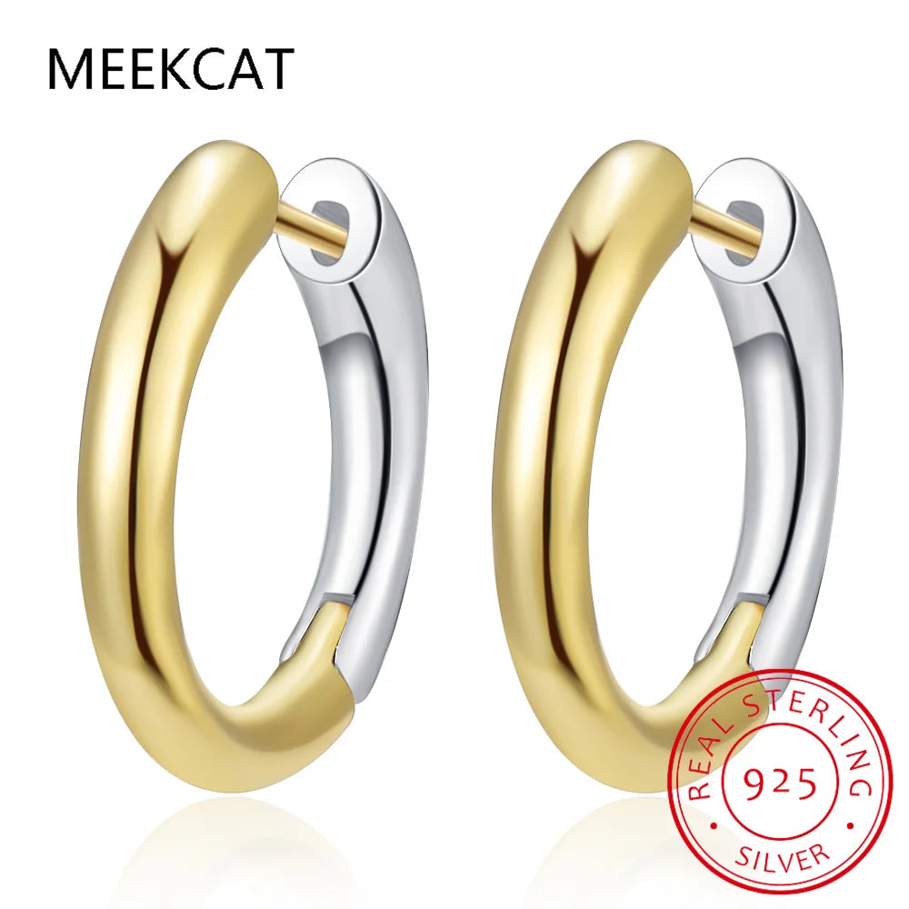 Sterling zircon hoops