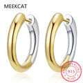 Sterling zircon hoops