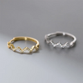 Sterling Silver Trendy Love Ring