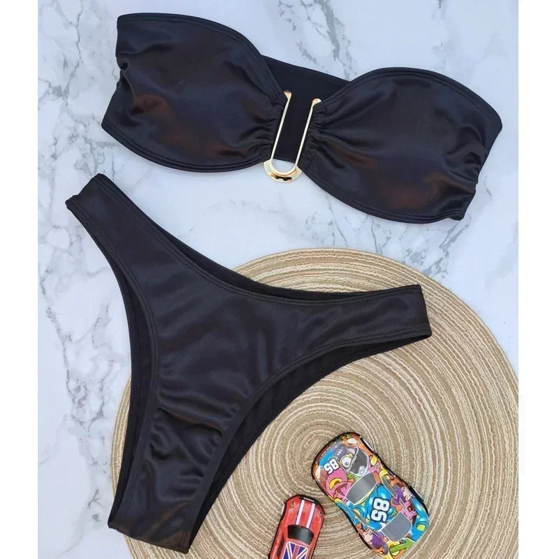 High-Waist Push-Up Bikini