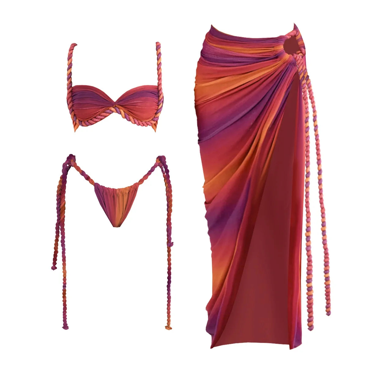Crochet Bikini Women Swimsuit Sexy Swimwear Halter