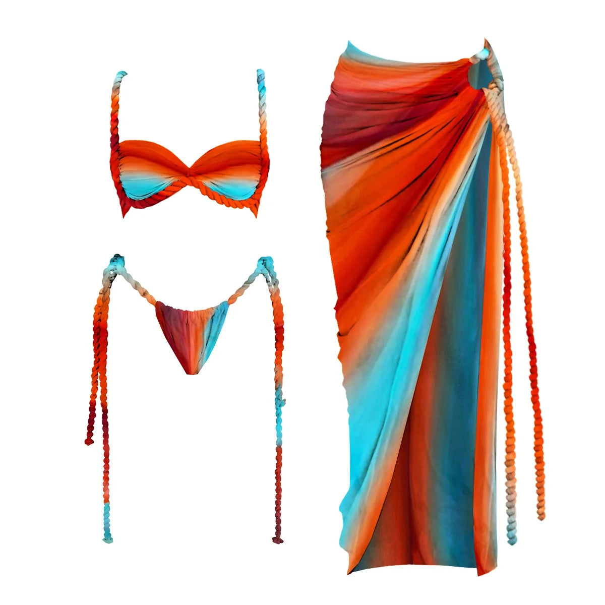 Crochet Bikini Women Swimsuit Sexy Swimwear Halter