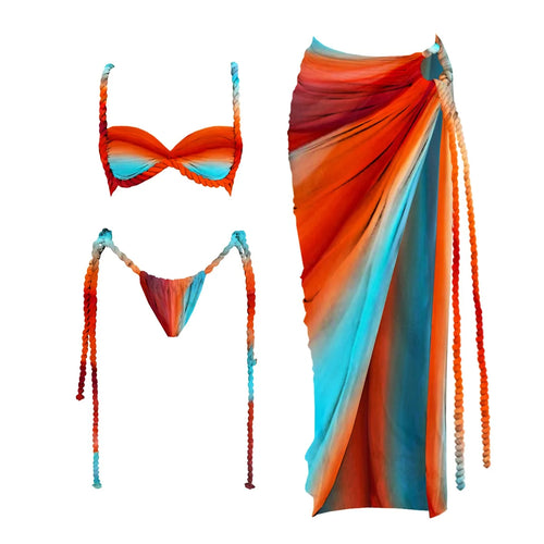 Crochet Bikini Women Swimsuit Sexy Swimwear Halter
