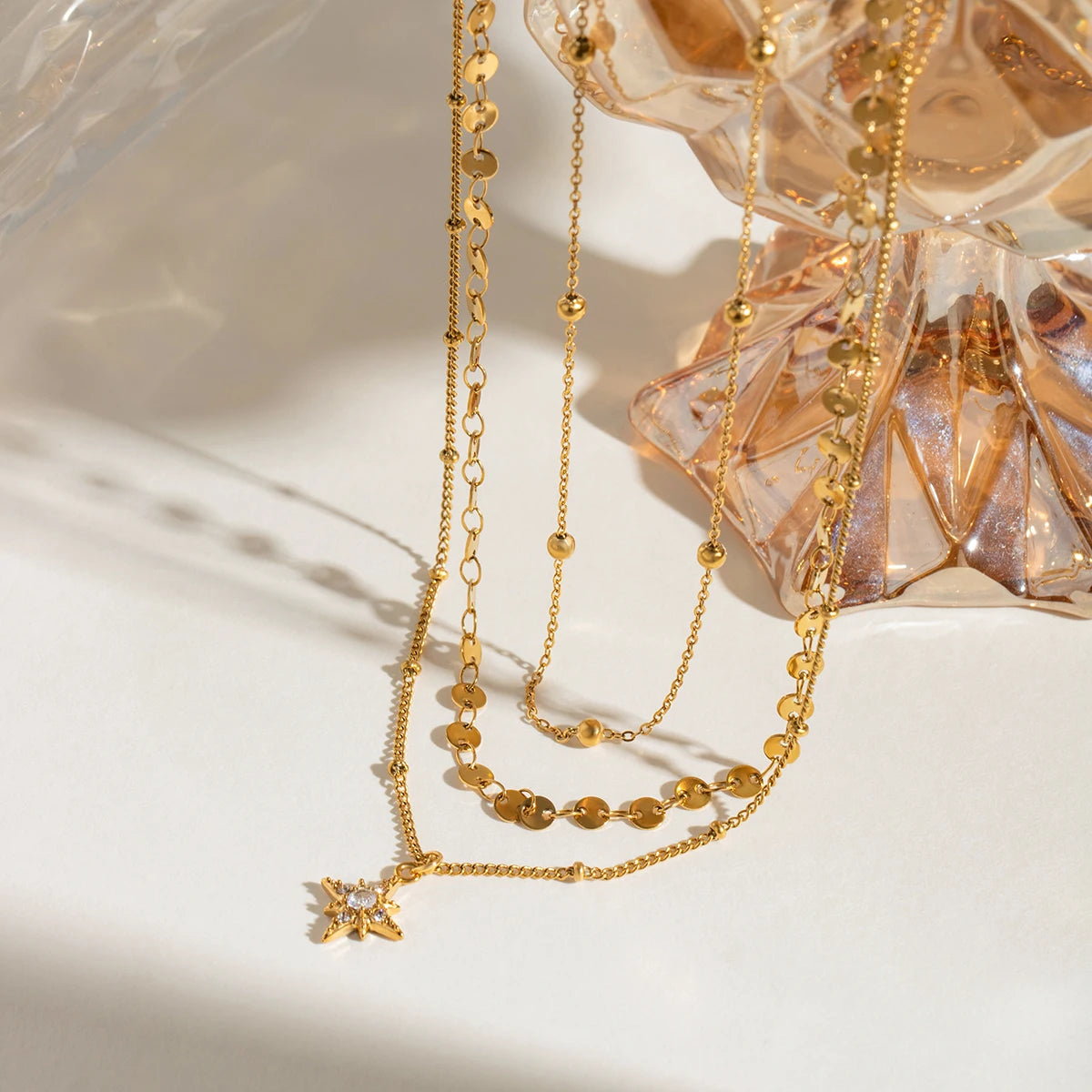 Gold layered necklace