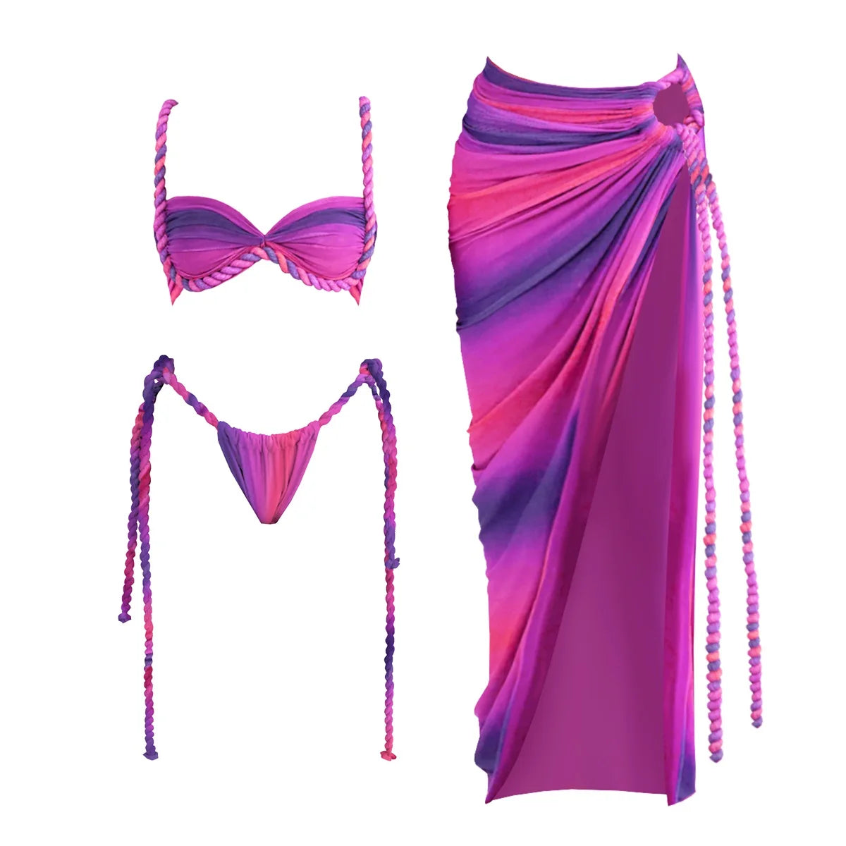 Crochet Bikini Women Swimsuit Sexy Swimwear Halter