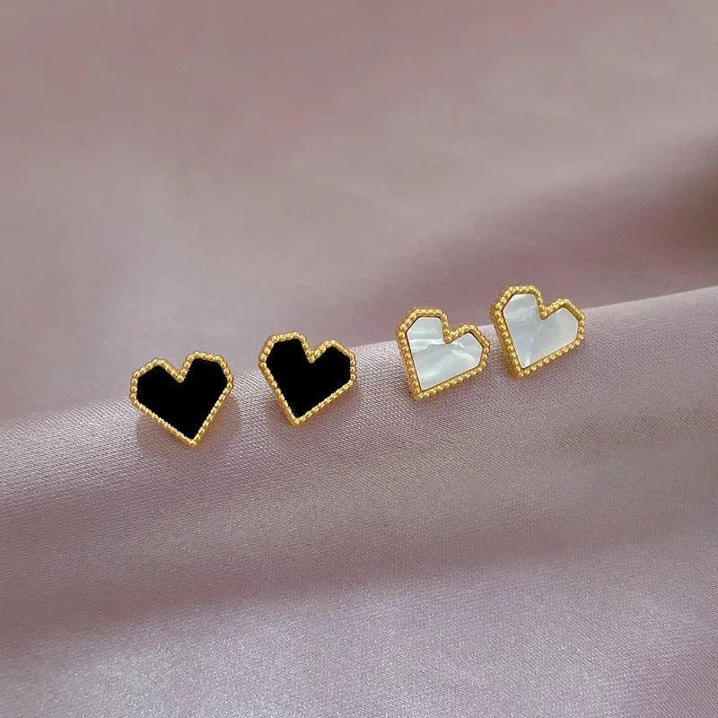 Ramos Heart-Shaped Stud Earrings